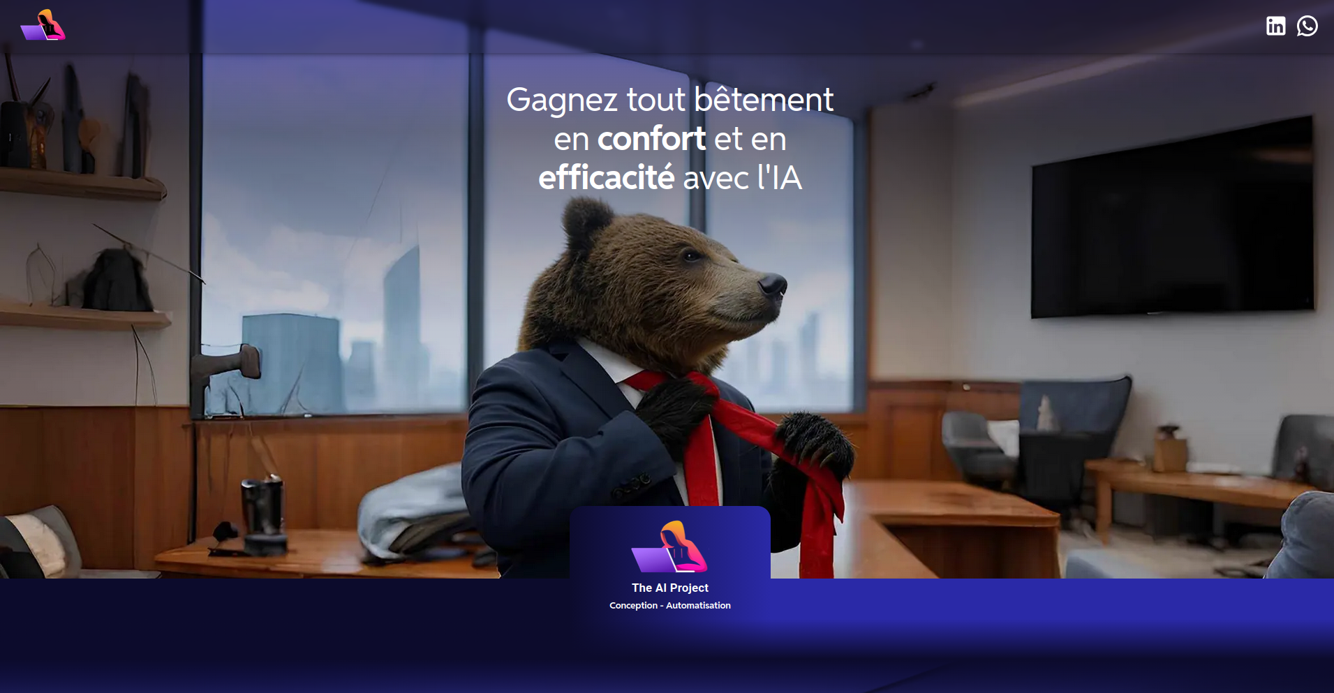 The AI Project — Site vitrine & services de développement pour une AI Agency prometteuse
